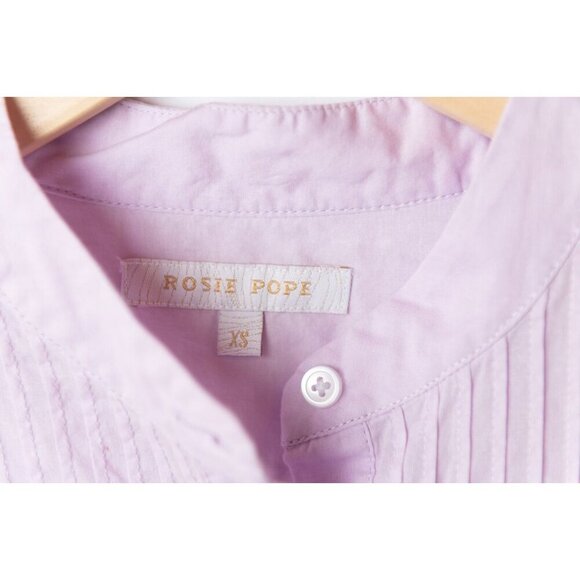 Rosie Pope Women Size M Maternity Top Pea in the Pod Pink Button Up 100% Cotton - Picture 4 of 8